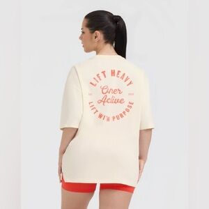 ONER ACTIVE WASHED T-SHIRT OFF WHITE. Size L